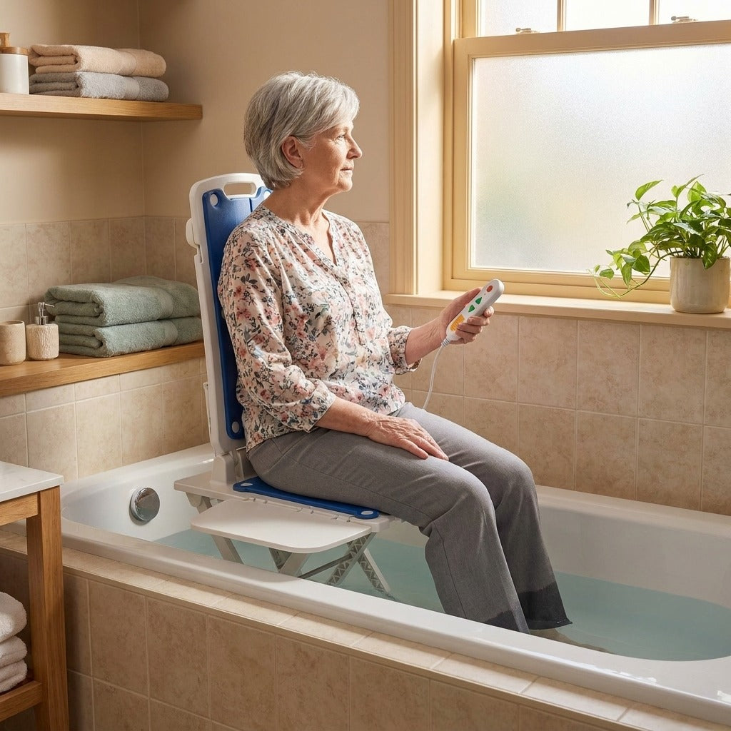 Electric Bath Lift with Remote Control - at home