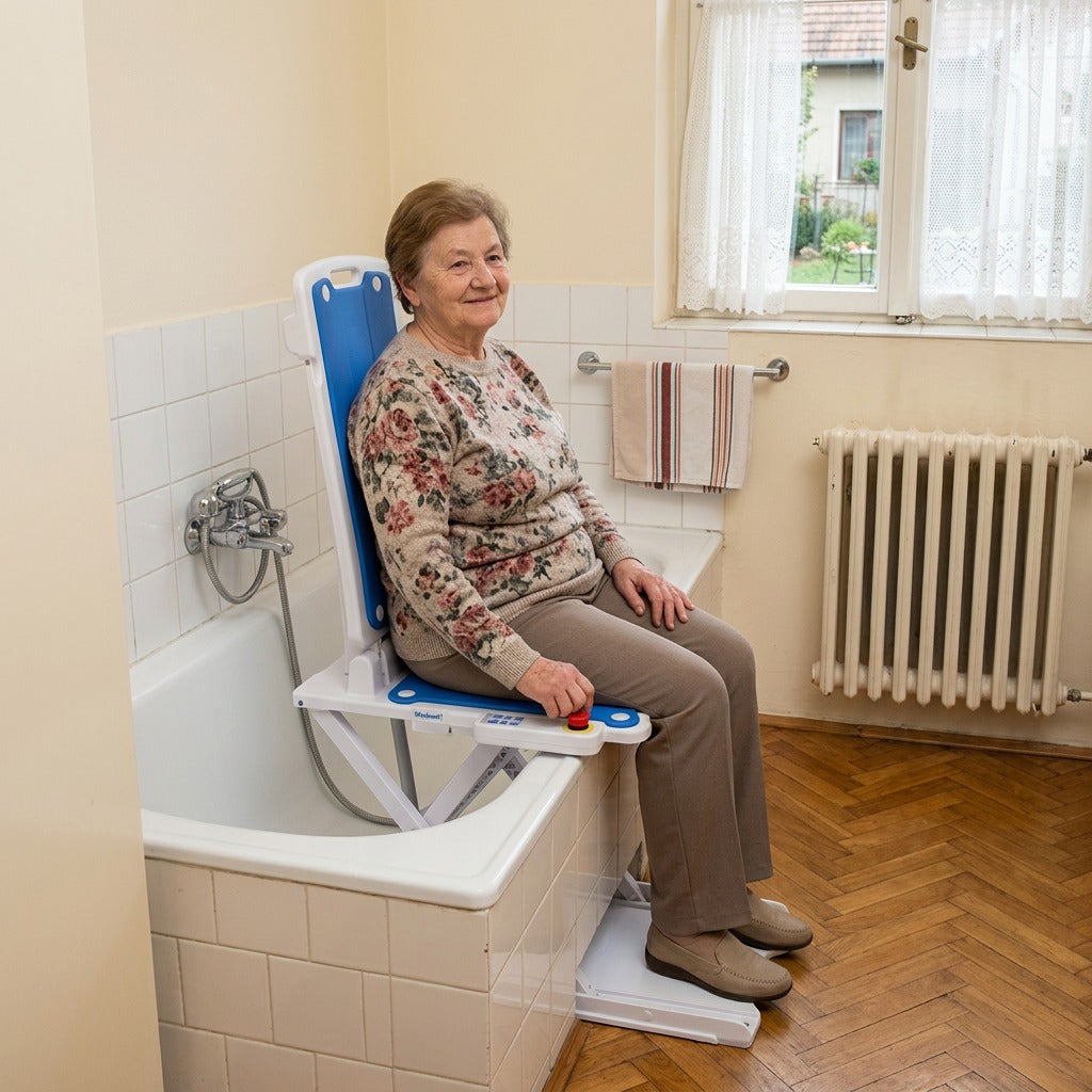 Elektromos kádemelő vészleállítóval - a mindennapokban