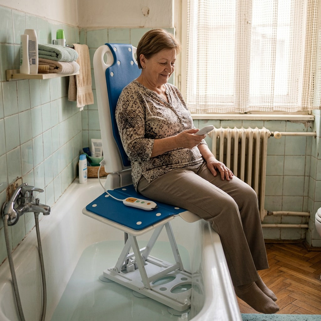 Elektromos kádemelő távirányítóval - a mindennapokban