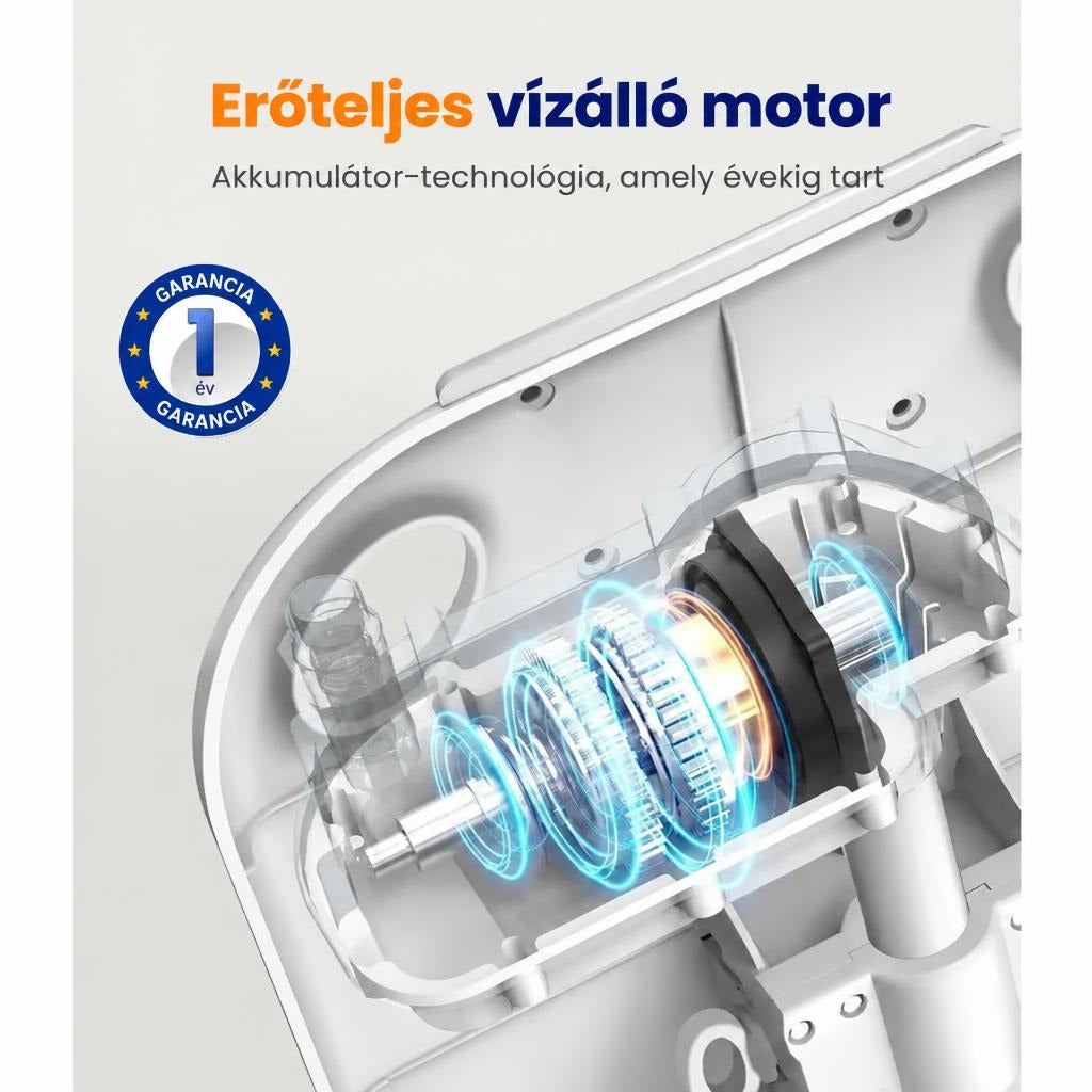Erőteljes vízálló motor belső szerkezetének ábrázolása 1 év garanciával.