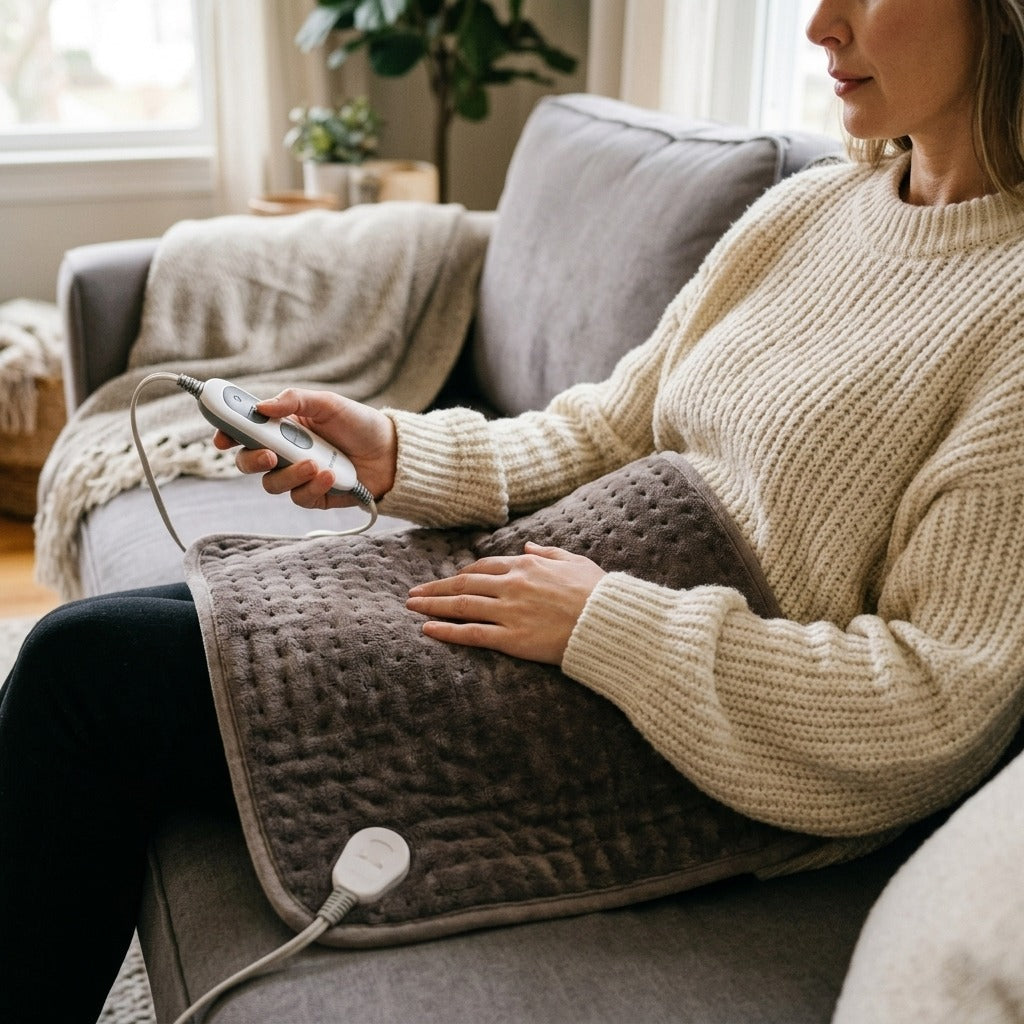 Electric Heated Blanket with Four Timer Settings - in use