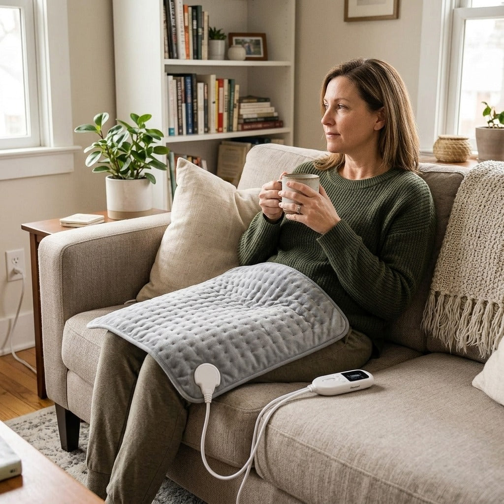 Electric Heating Mat with Timer and Auto Shutoff - at home