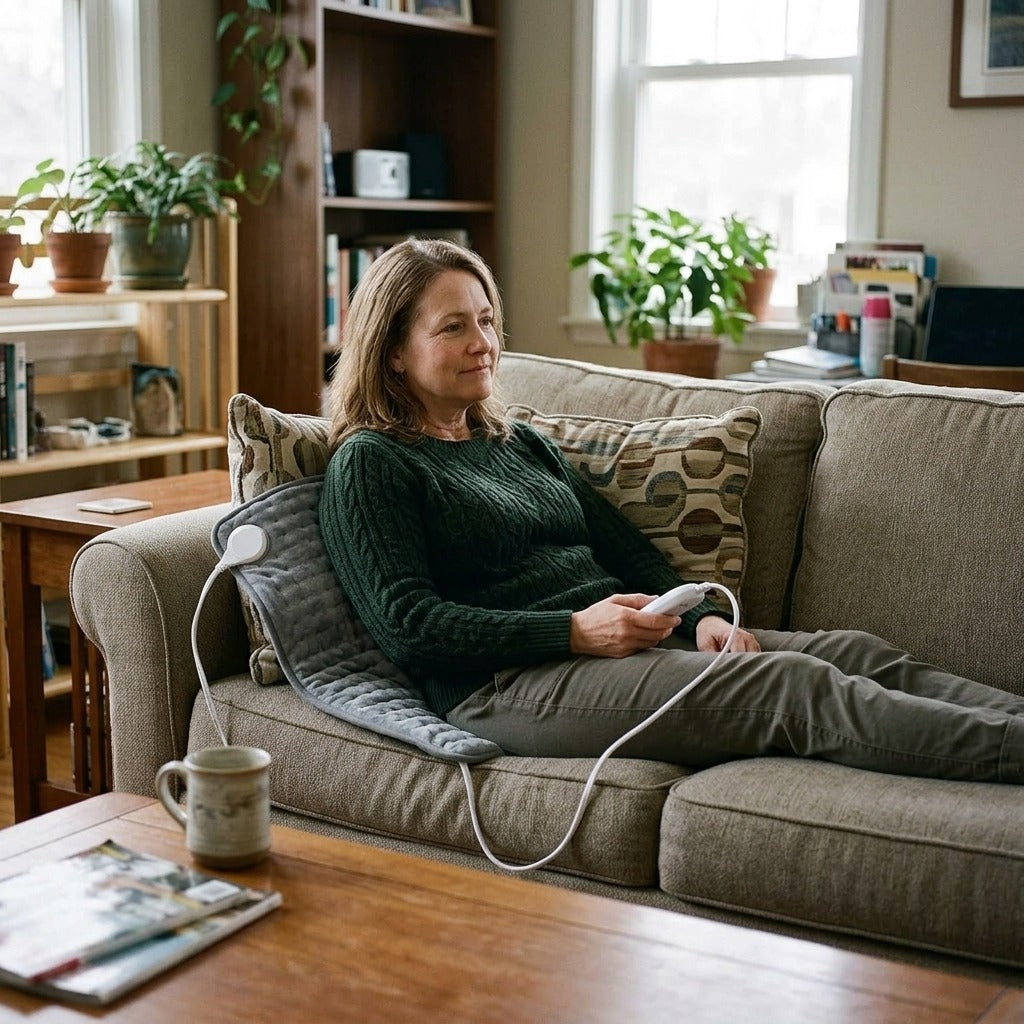 Electric Heating Pad for Shoulders, Back and Legs - in everyday life