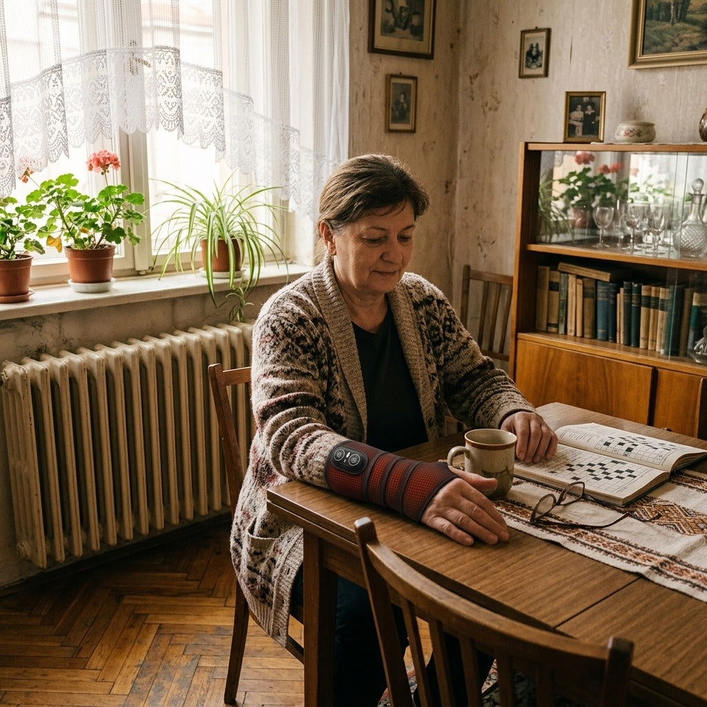Elektromos melegítő csuklóbandázs 3 móddal - otthon