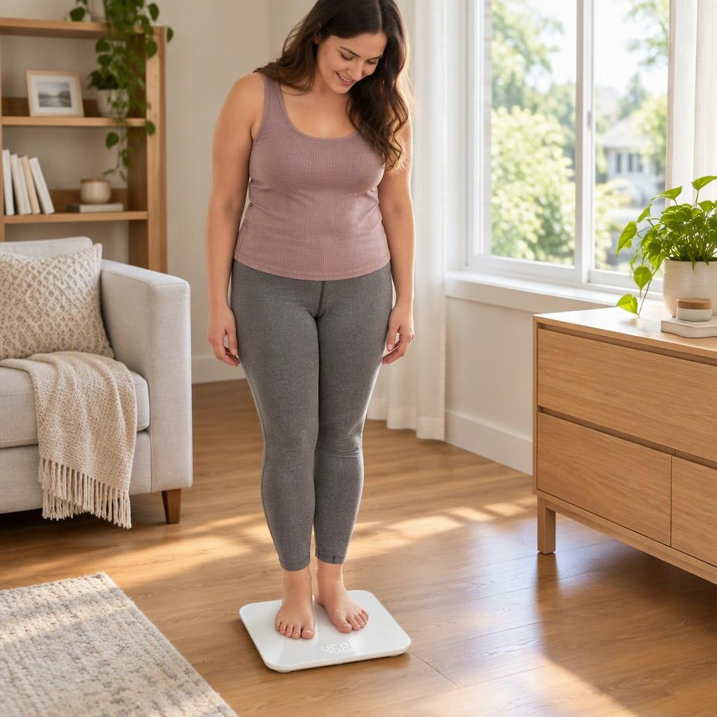 Electronic Bathroom Scale, Type-C Charging, 180 kg - at home