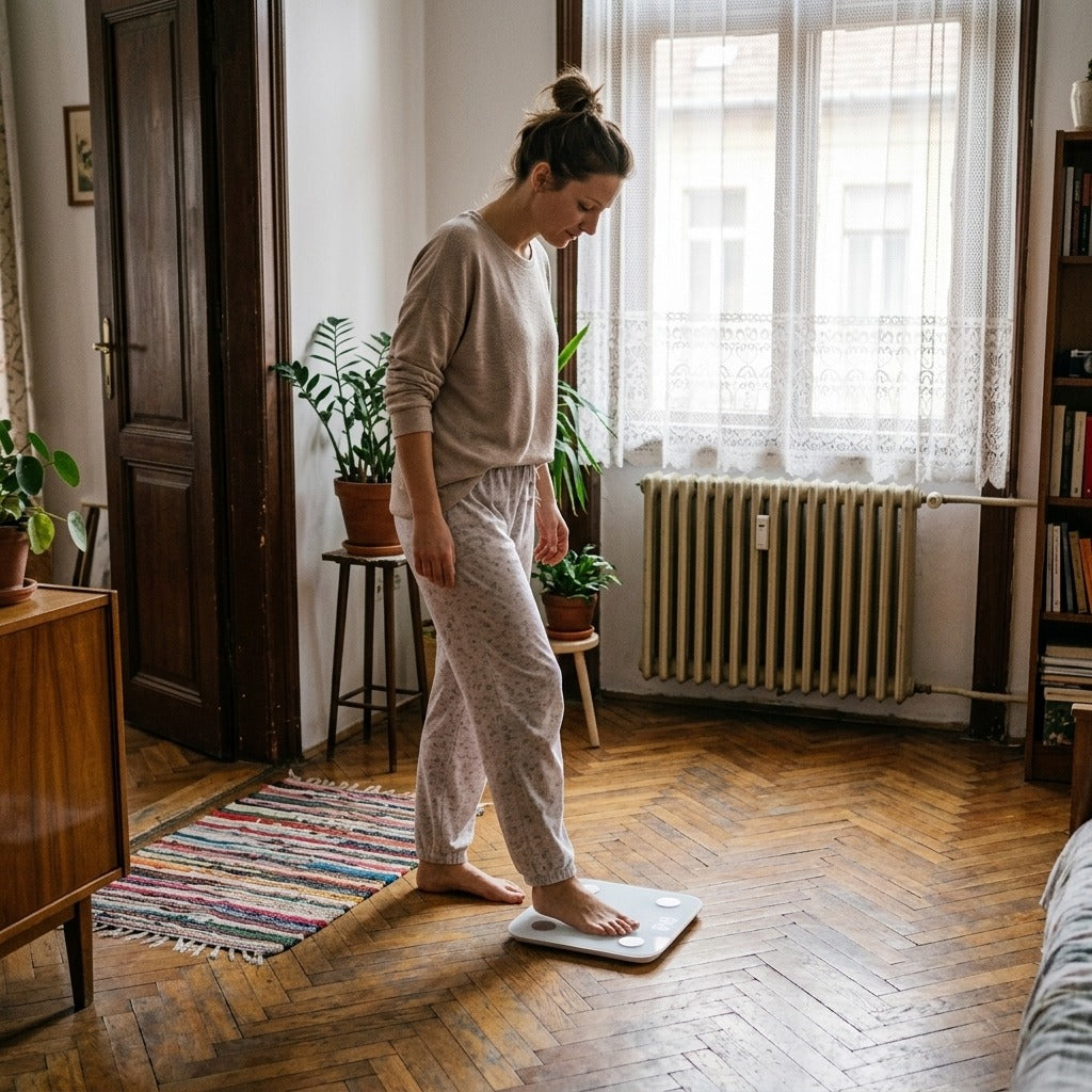 Elektronikus fürdőszobai mérleg, Type-C, 180 kg - a mindennapokban