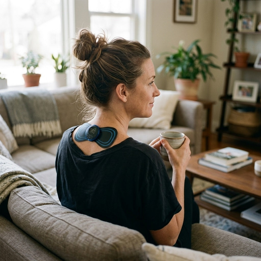 EMS Neck and Back Pulse Massager - in everyday life