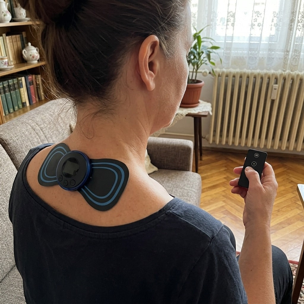 EMS nyak- és hátmasszírozó impulzusokkal - használat közben