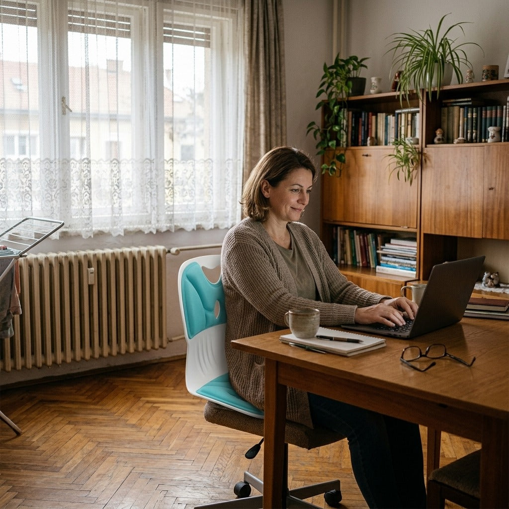 Ergonomikus háttámasz párna, légáteresztő kialakítással - a mindennapokban