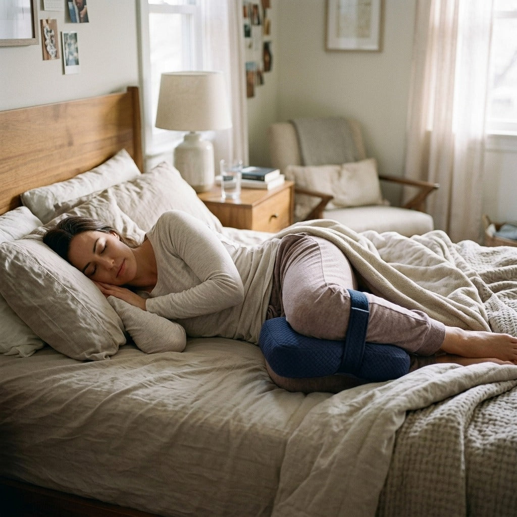 Ergonomic Knee Pillow for Side Sleepers - in everyday life