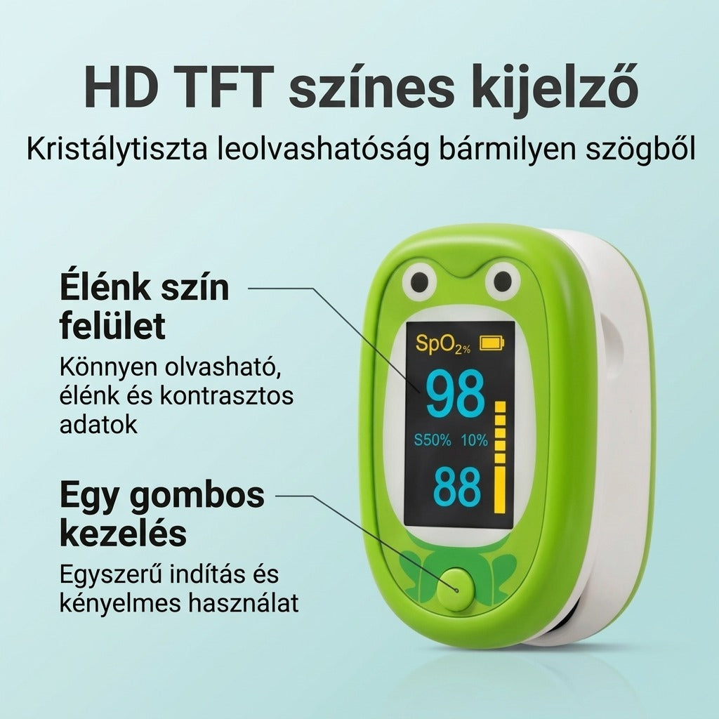 Kijelző jellegzetességek és gomb működés.