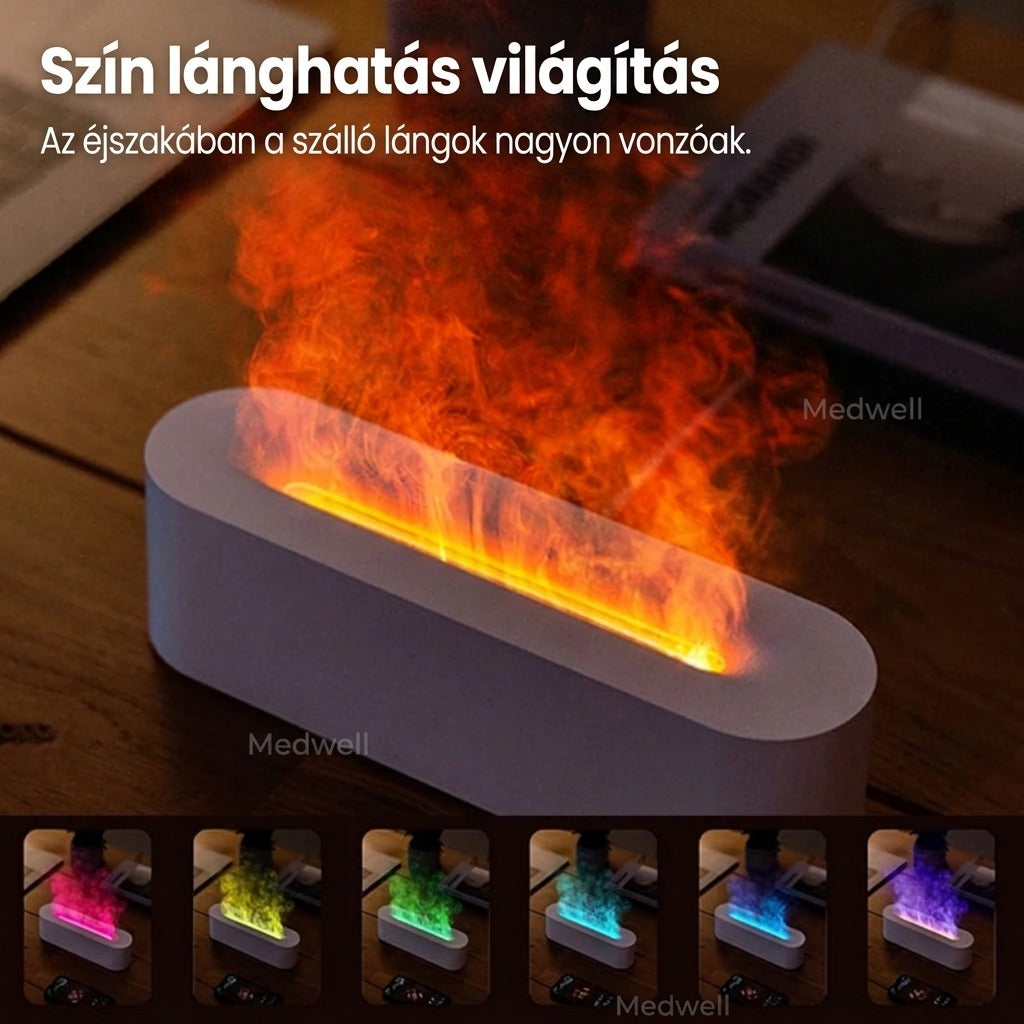 Szín lánghatás világítás párásítónak aromadiffúzor