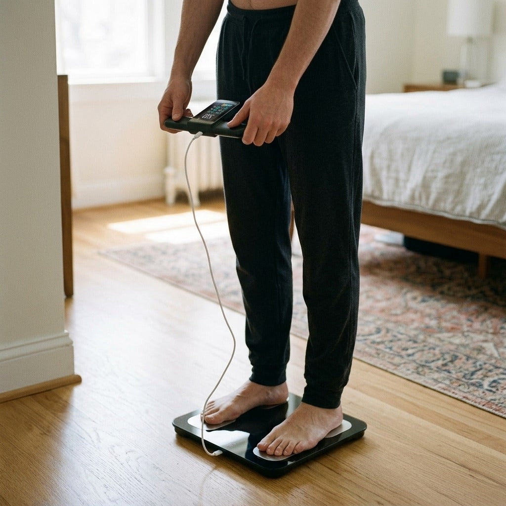 Medwell 8-Electrode Body Composition Scale - in use