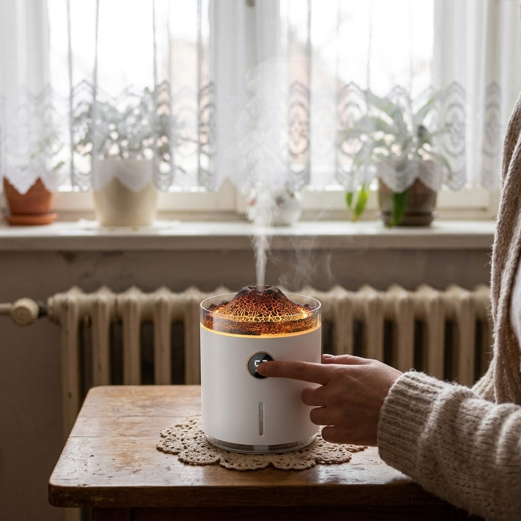 Lánghatású párásító és aromadiffúzor - használat közben