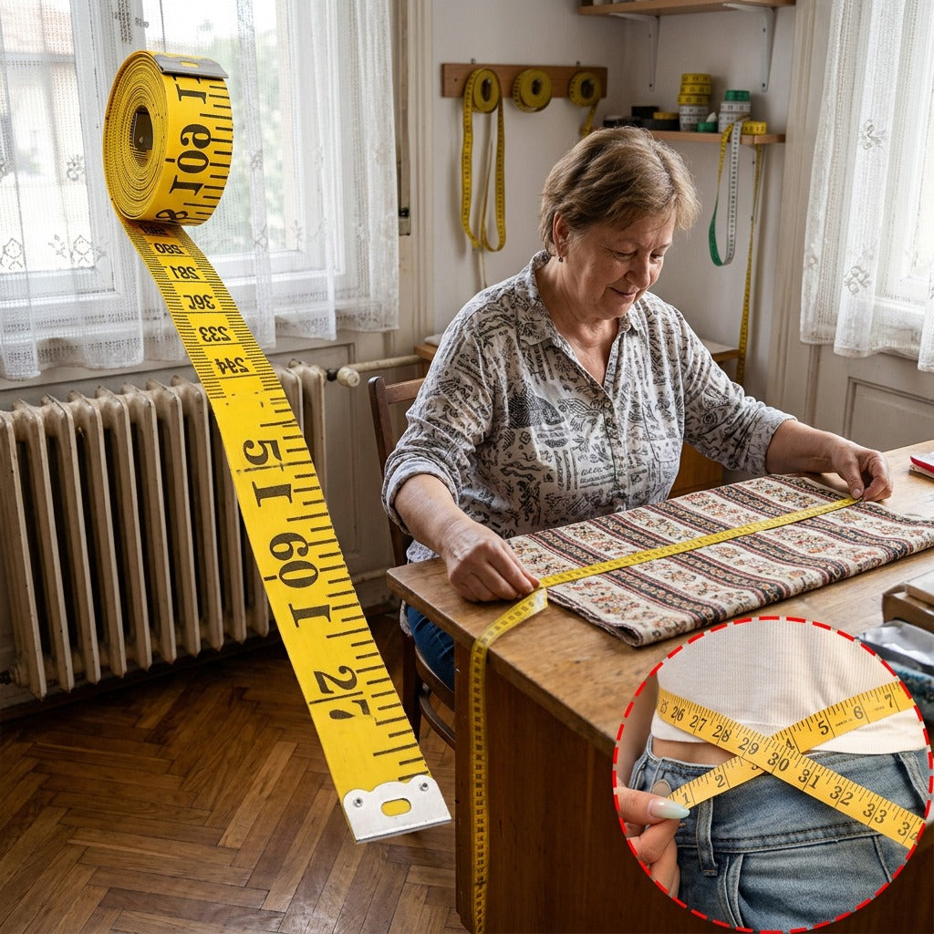 Rugalmas, kétléptékes mérőszalag varráshoz - a mindennapokban