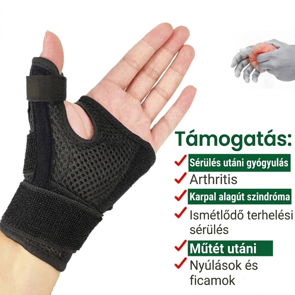 Csukló támogatás hat különféle sérülésindikációra