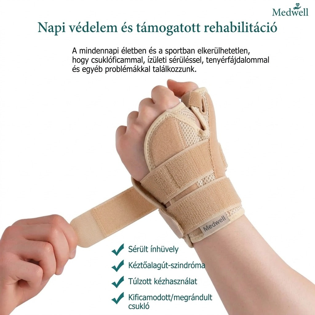 Napi csukló védelem és rehabilitáció támogatás