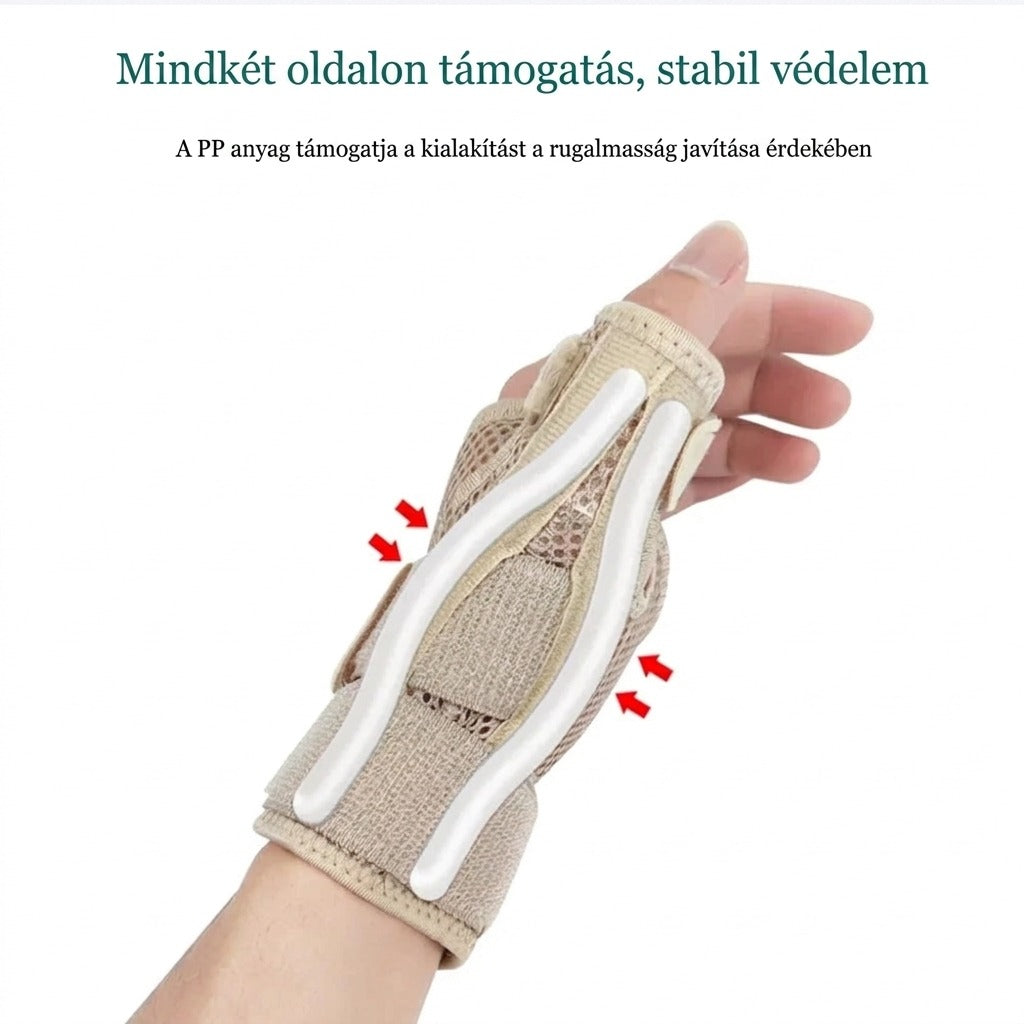 Kétoldalas PP anyagú csukló támogatás rugalmasságért