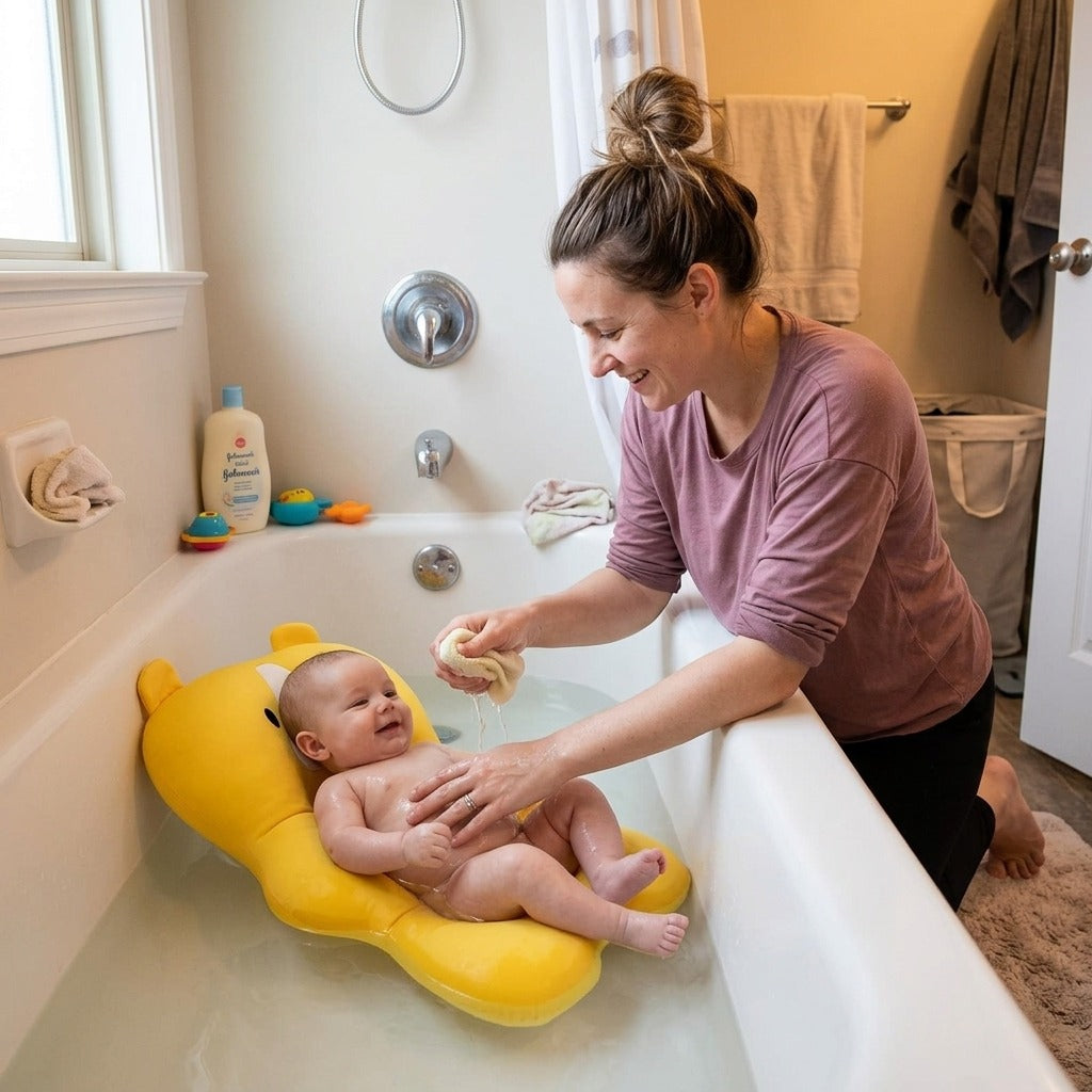 Foldable Baby Bath Seat Mat - in everyday life