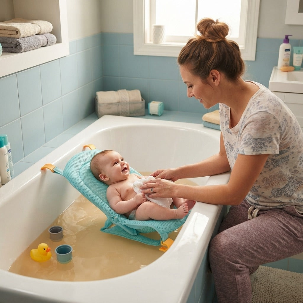 Foldable Baby Bath Support Seat - at home