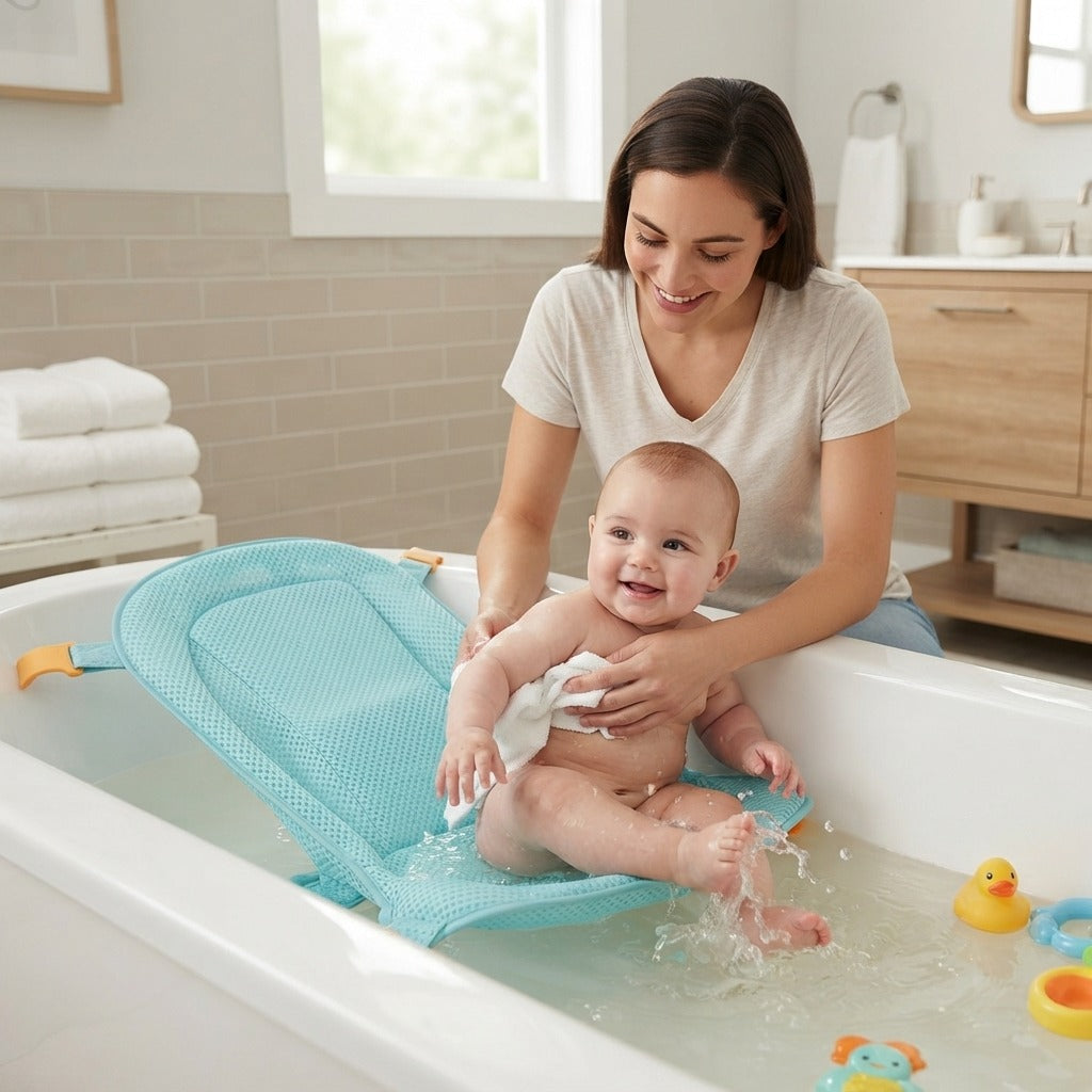Foldable Baby Bath Support Seat - in everyday life
