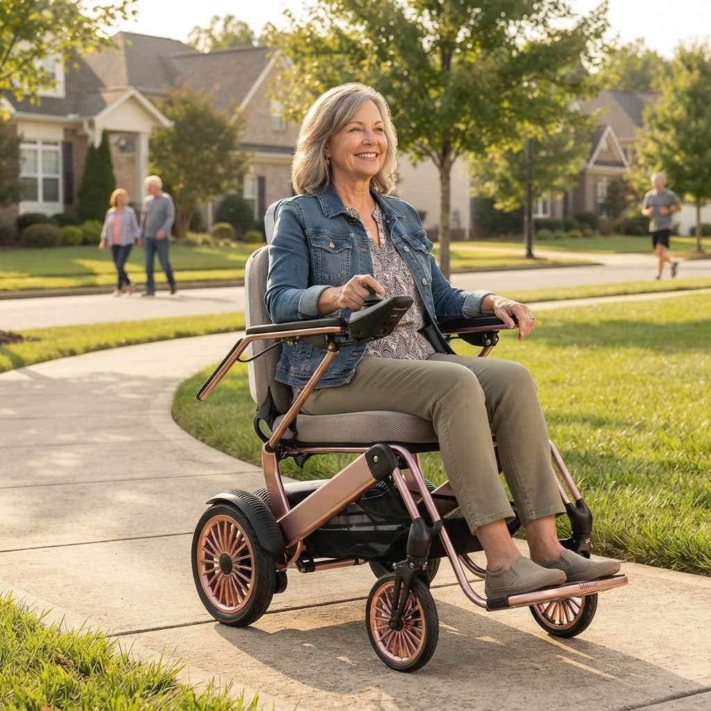 Foldable Electric Wheelchair for Travel - in everyday life