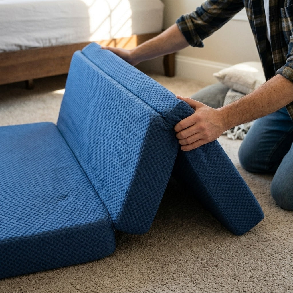 Foldable Memory Foam Mattress - in use