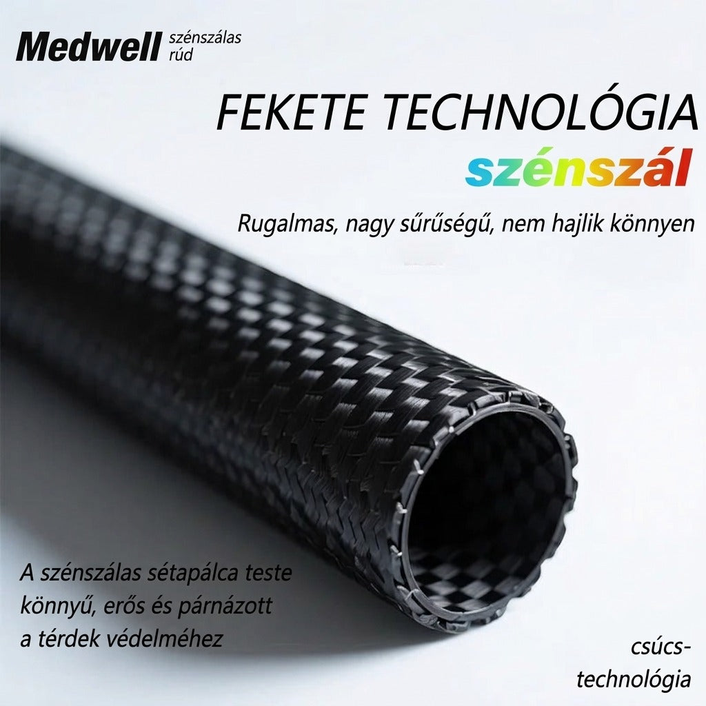 Medwell szénszálas sétapálca fekete technológiával