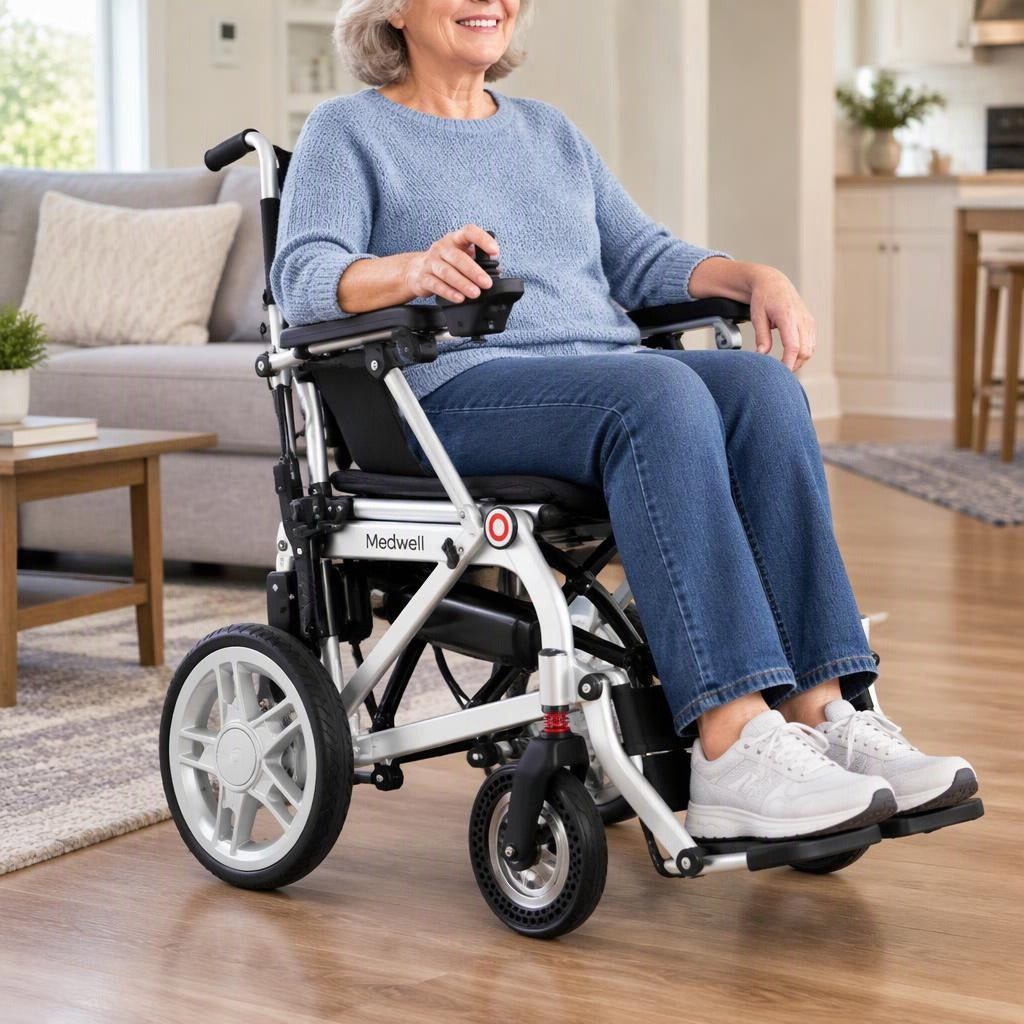 Foldable Wheelchair with 300kg Listed Capacity - in use