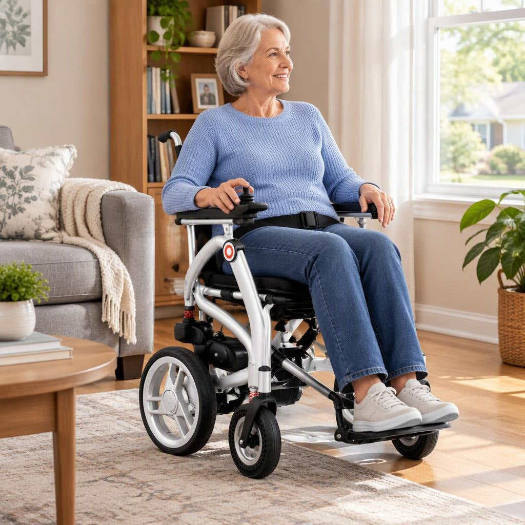 Foldable Wheelchair with 300kg Listed Capacity - at home