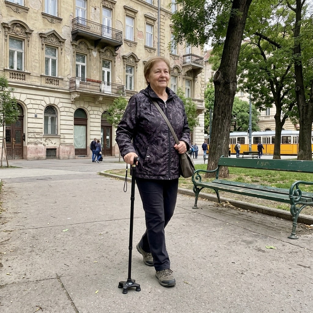 Állítható hosszúságú, összecsukható alumínium bot - a mindennapokban