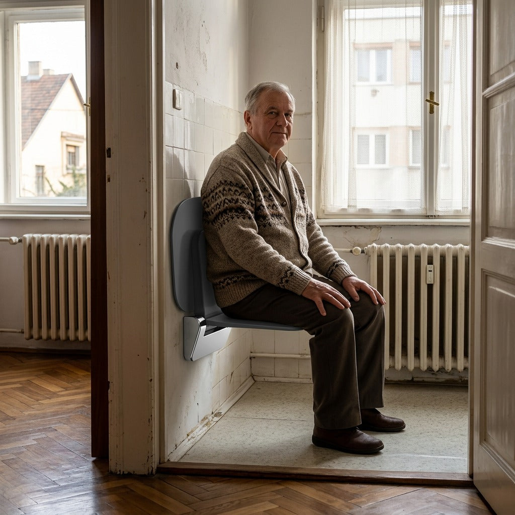 Falra szerelhető, lehajtható zuhanyülőke - otthon