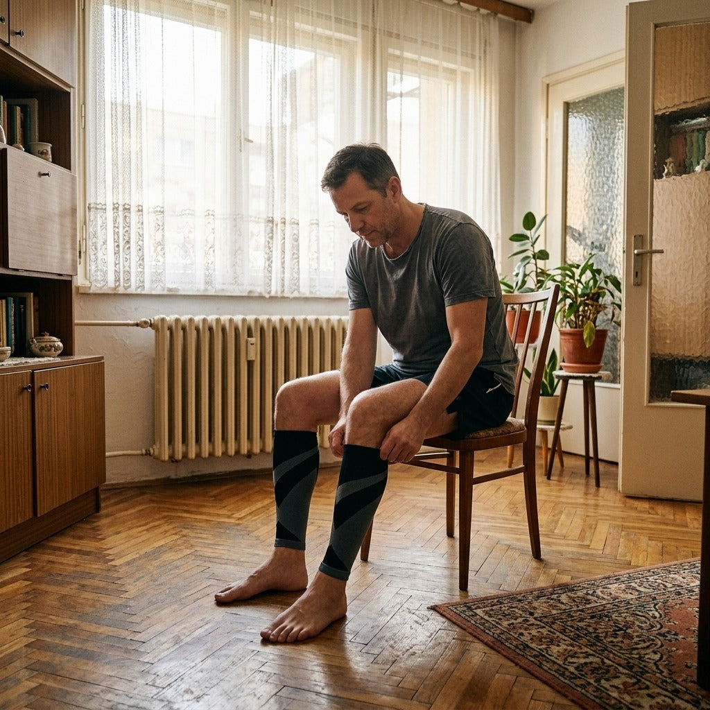 Lábfej nélküli kompressziós vádli szár, 1 pár - otthon