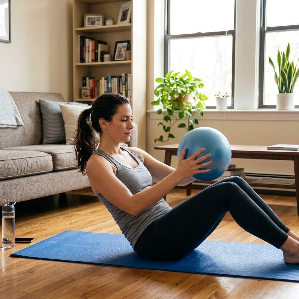 Frosted Thickened Exercise Ball for Pilates, Yoga and Balance Training - at home