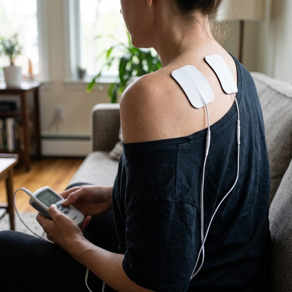 Gel Electrode Pads for TENS and EMS Devices - in use