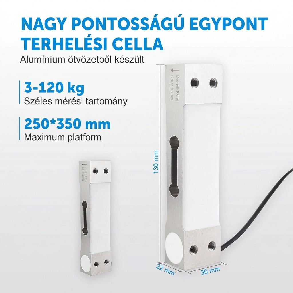 Nagy pontosságú egypont terhelési cella alumínium szerkesztésből mérési tartománnyal