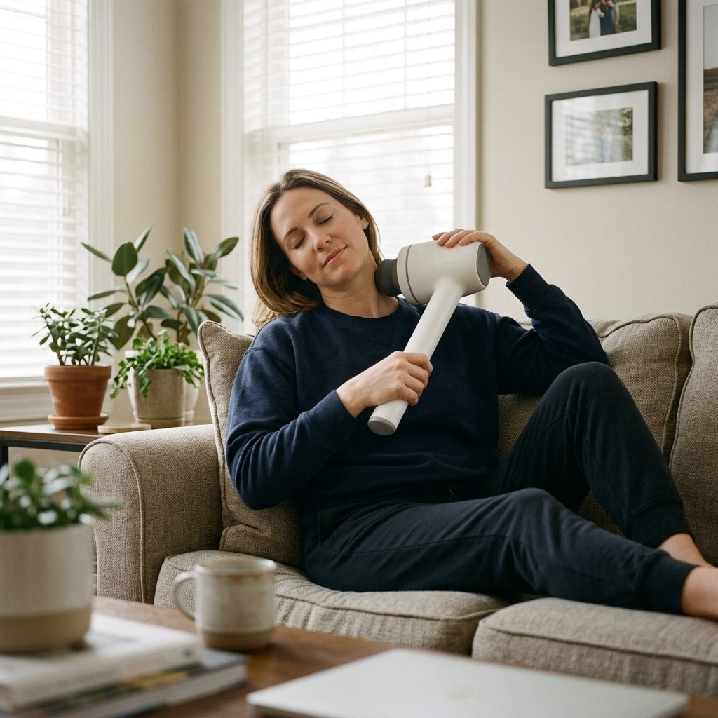 Handheld Electric Percussion Massager - in everyday life