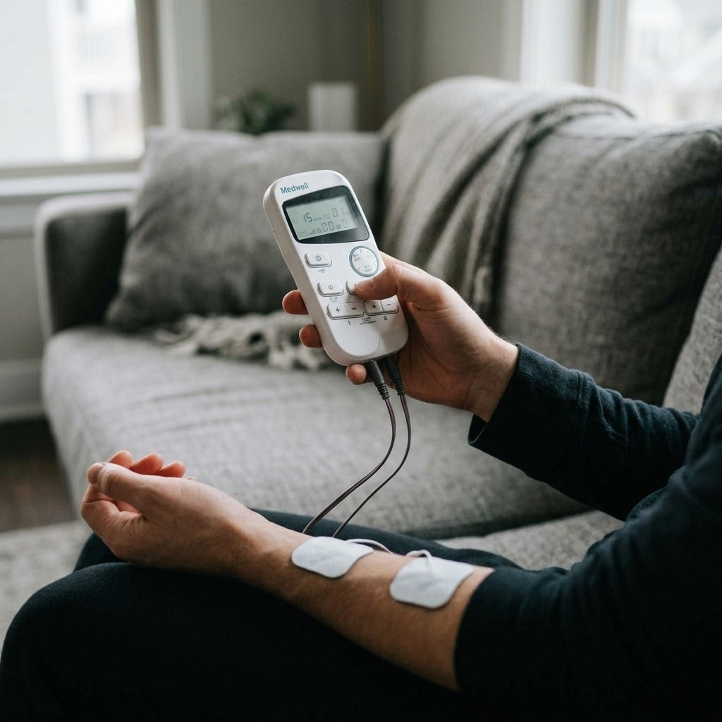 Handheld Electroacupuncture Stimulator - in use