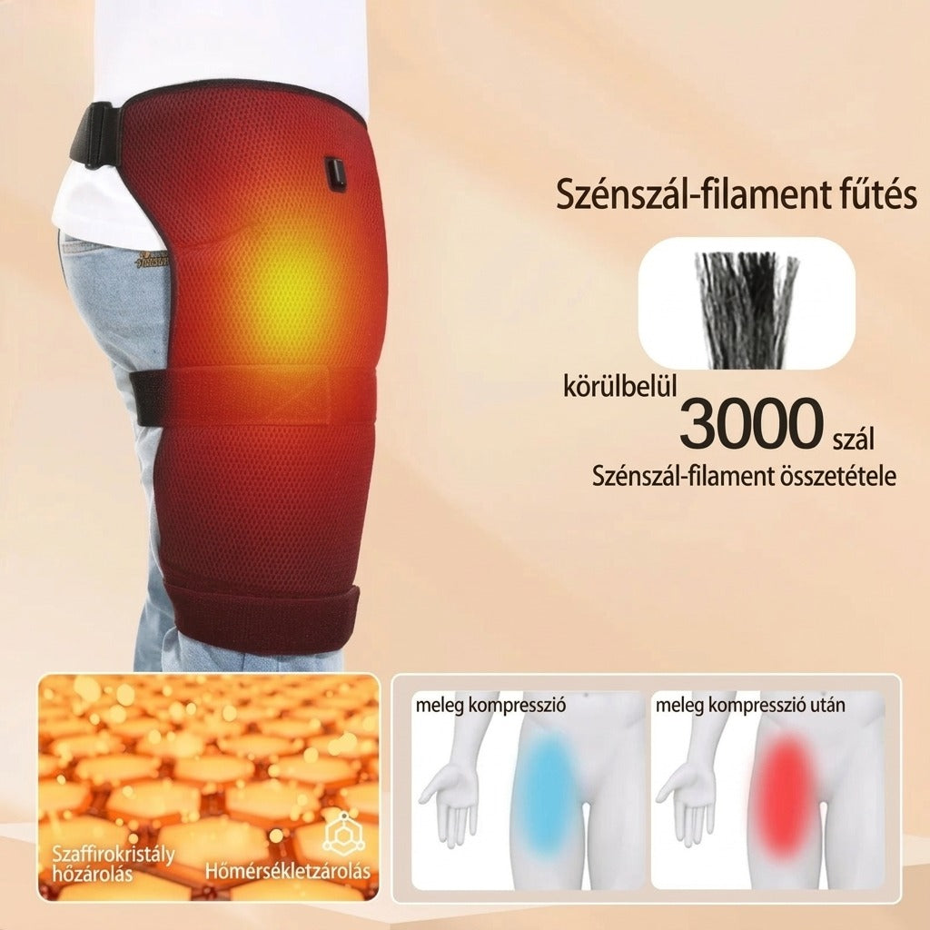 Szénszál-filament hőzárolófűtés: 3000 szálú filament, hőzárolás, meleg kompresszió