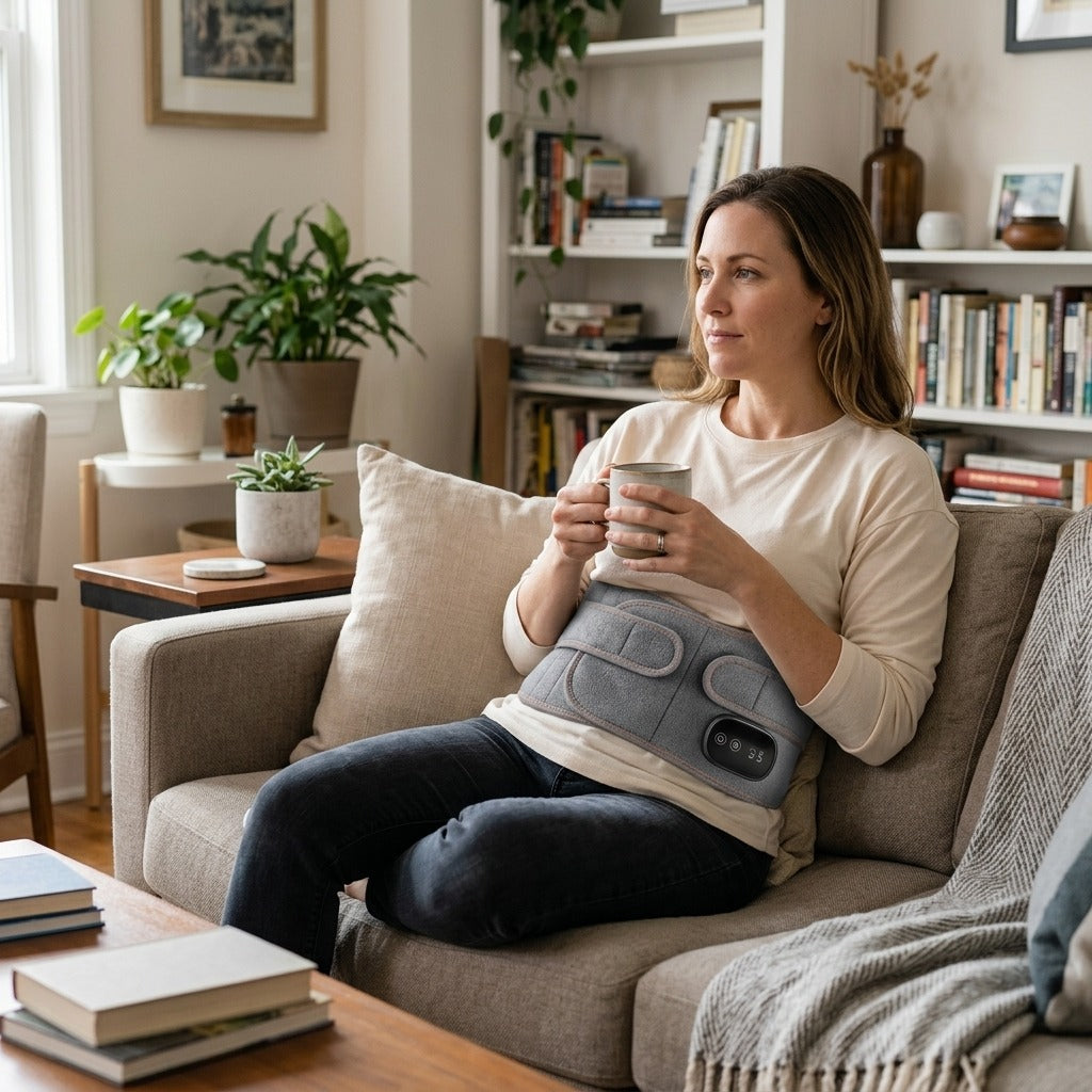 Heated Waist Massager with 3 Heat Levels - at home