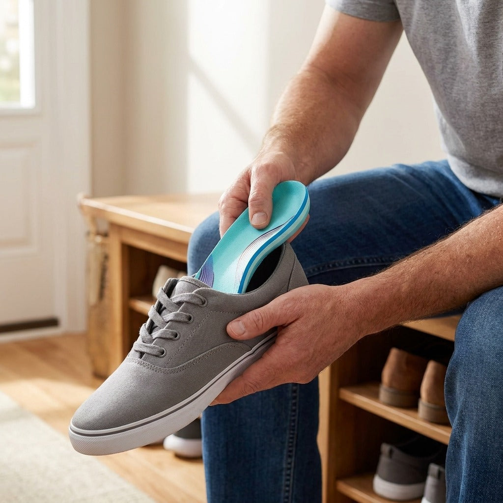 High Arch Support Orthotic Insoles - in use