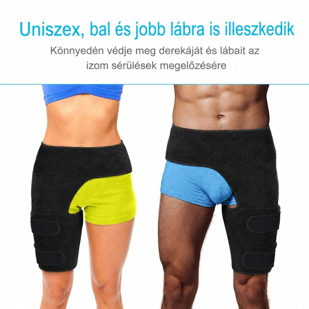 Uniszex derék és láb támogatás izom sérülések megelőzésére.