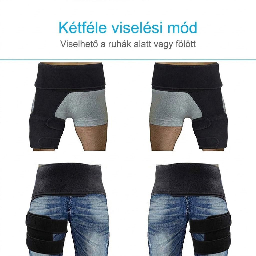 Támasz kétféle viselési módja: ruha alatt és fölött