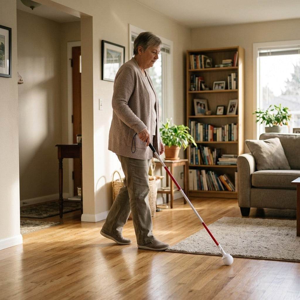 Hook-Style Replacement Cane Tip - at home