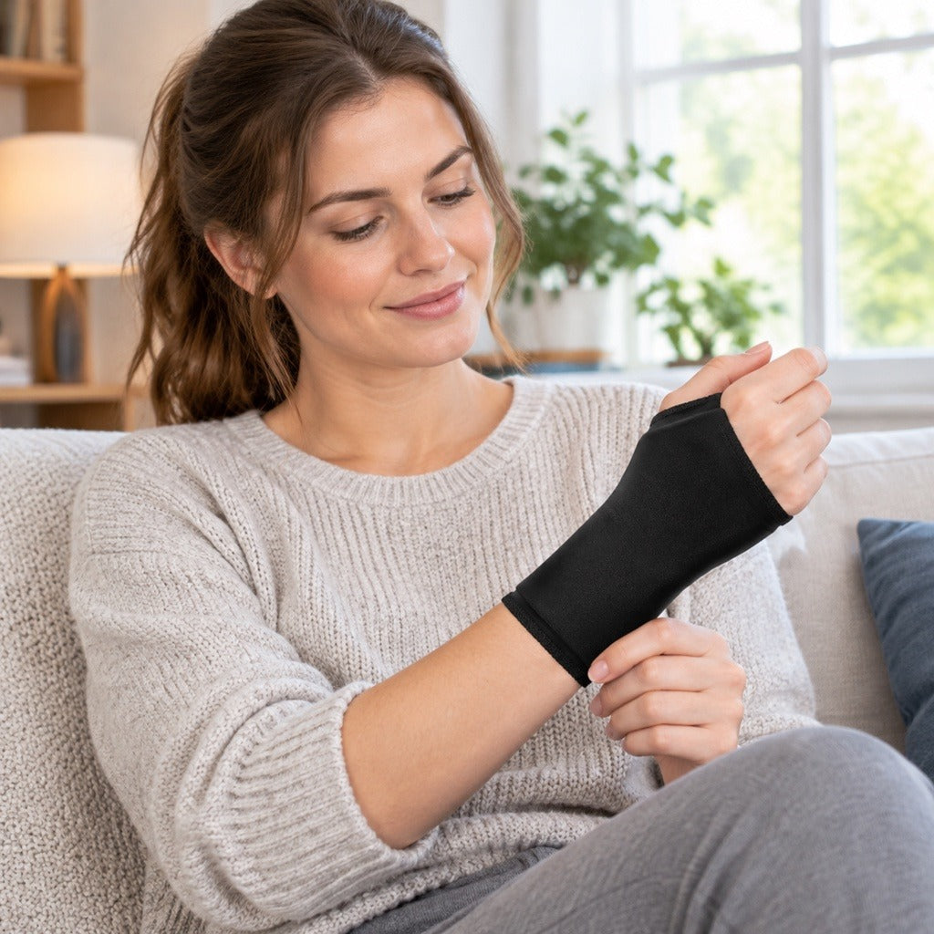 Hot and Cold Gel Wrist Wrap - in everyday life