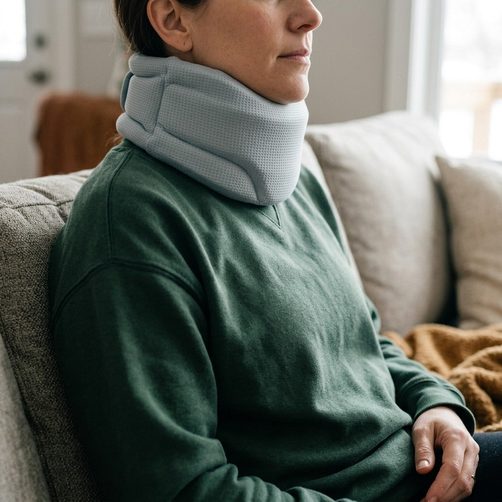 Household Neck Support Brace - in use