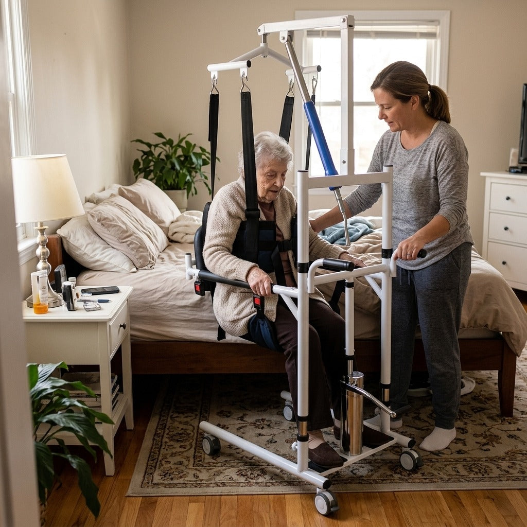 Hydraulic Patient Transfer Chair - at home