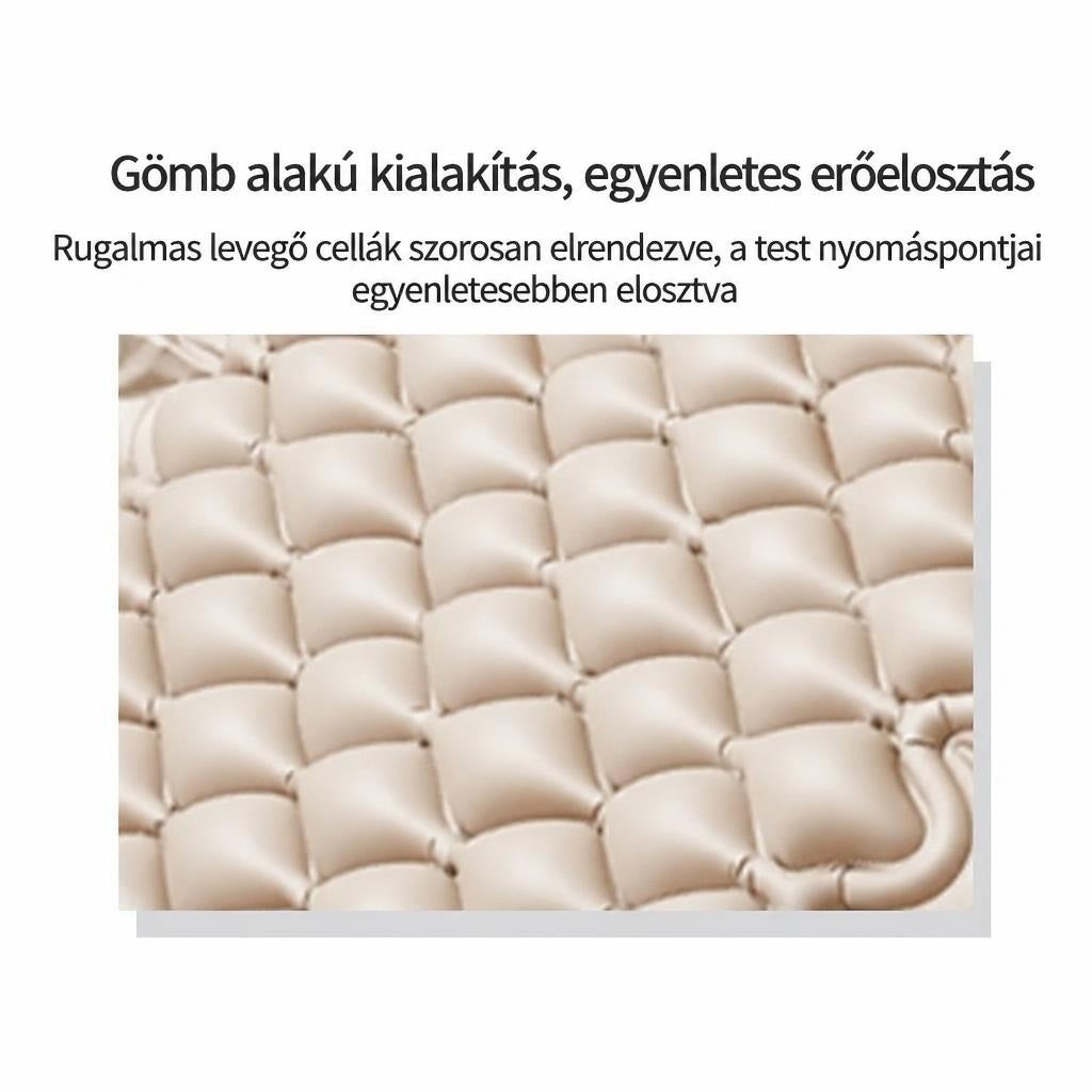 Gömb alakú légcellás felületközeli nézet az egyenletes nyomáselosztás bemutatására.