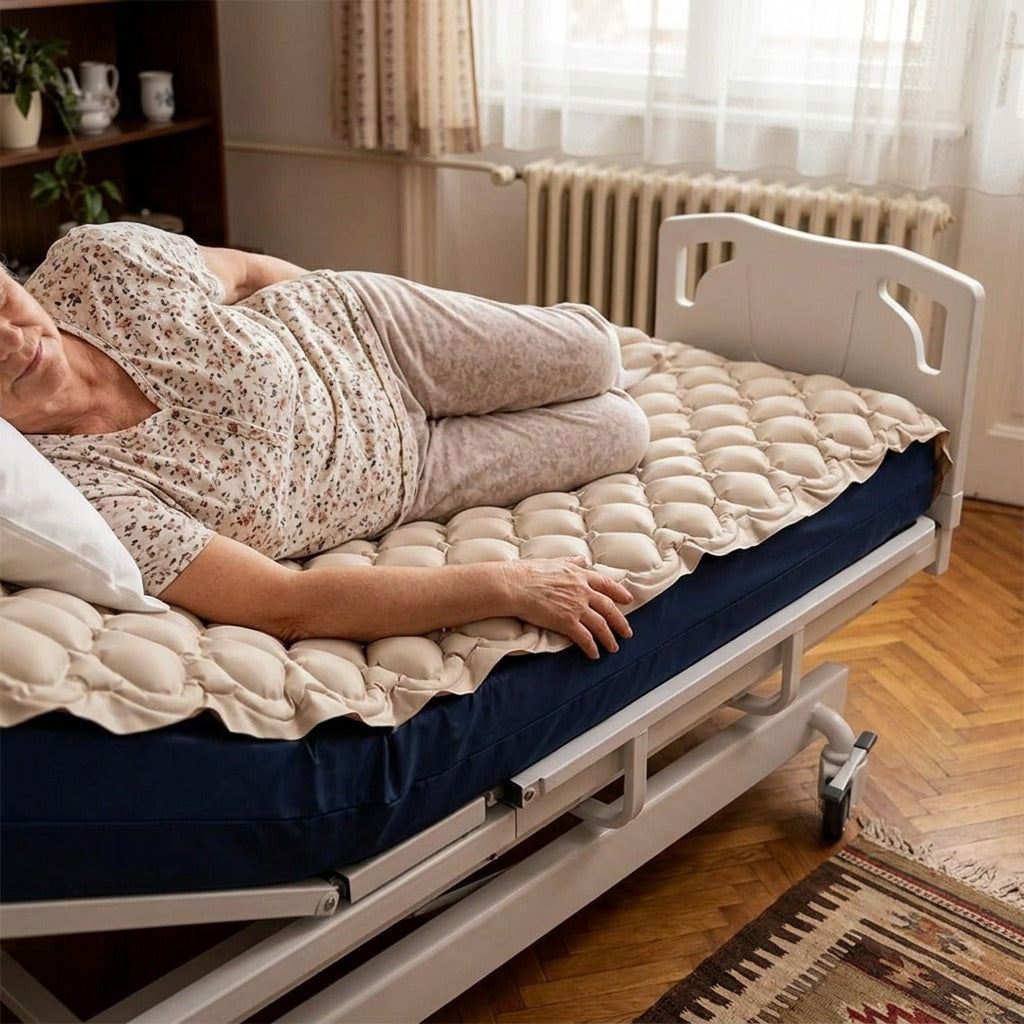 Felfújható légmatracbetét otthoni ápoláshoz - használat közben