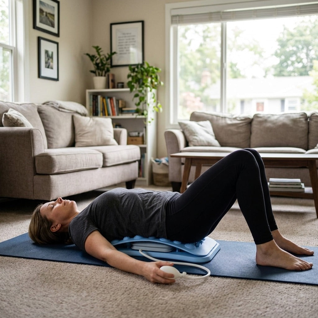 Inflatable Back Stretcher with Air Pump - in everyday life